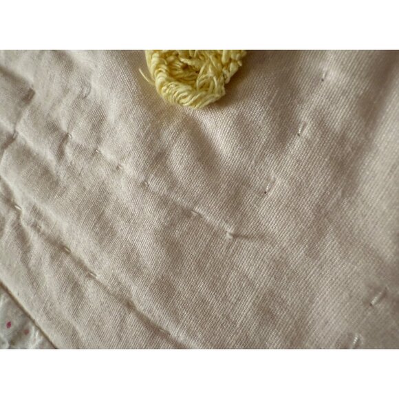 Pottery Barn Kids Patchwork Quilt F/Q Colorblock Polka Dot Reverse Cotton linen - Picture 7 of 16